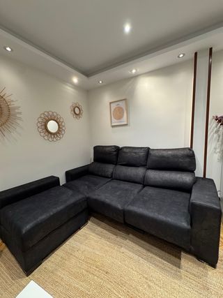 Sofá Chaiselongue Negro