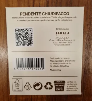 Thun pendaglio chiudipacco orsetto albero