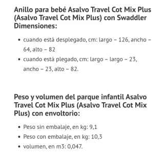 CUNA DE VIAJE ASALVO EN PERFECTO ESTADO