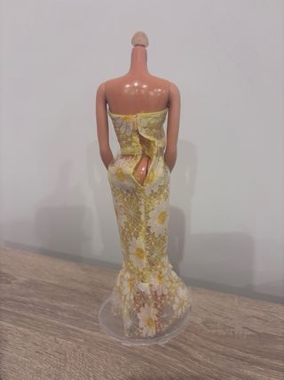 Vestido Barbie Flores Margaritas 80/90