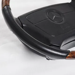 Volante Mercedes Madera Cuero Negro
