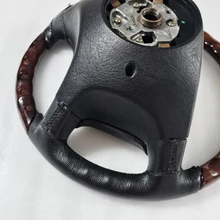 Volante Mercedes Madera Cuero Negro