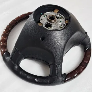Volante Mercedes Madera Cuero Negro