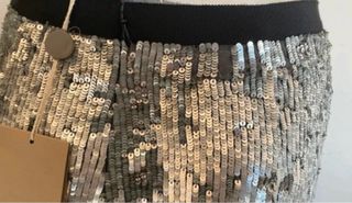 Gonna paillettes argentate