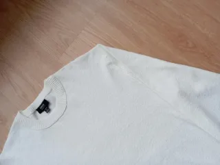 Maglione in tessuto bianco off-white