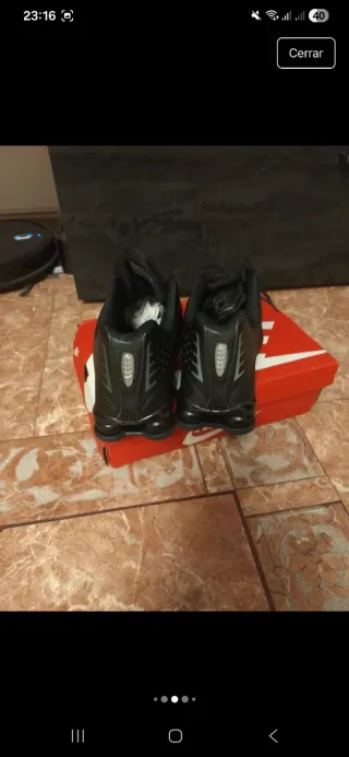 Nike Shox R4 Triple Black Talla 44 Nuevas Y2K