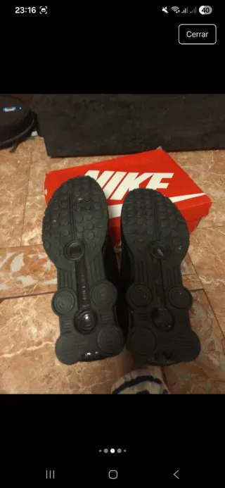 Nike Shox R4 Triple Black Talla 44 Nuevas Y2K