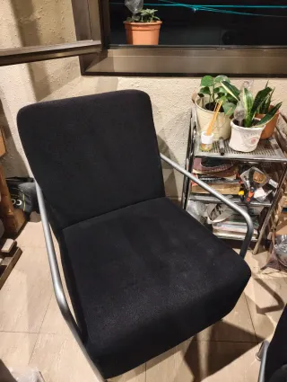 Pareja Sillones Butacas Negras Modernas