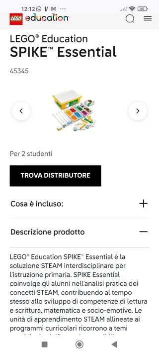 LEGO Spike Essential - Scatola Gialla