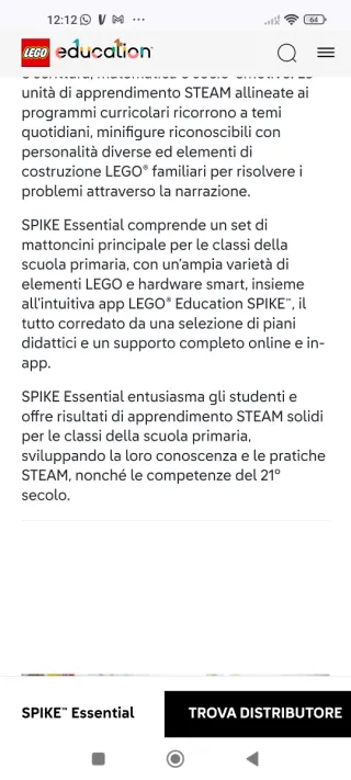 LEGO Spike Essential - Scatola Gialla