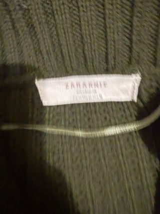 Cárdigan Zara Verde Talla M(lana, acrylic)