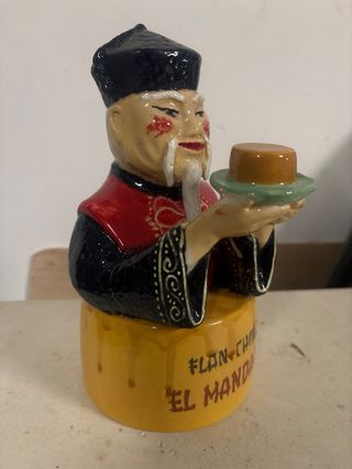 Figura cerámica chino flan mandarin antigua