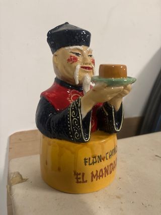 Figura cerámica chino flan mandarin antigua