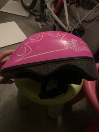 Casco rosa niña
