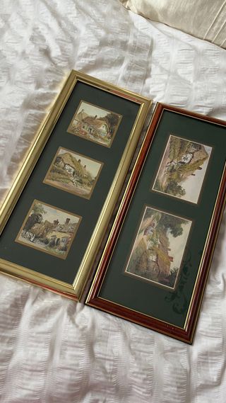 Conjunto 2 cuadros casas rurales