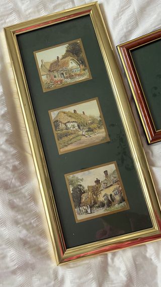 Conjunto 2 cuadros casas rurales