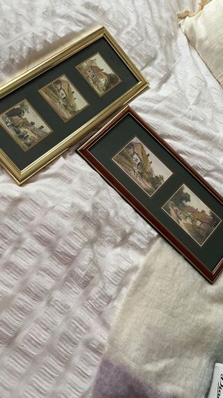 Conjunto 2 cuadros casas rurales