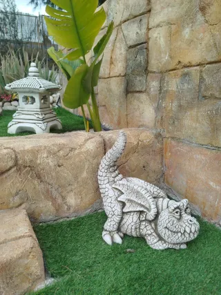 Figura Dragon Piedra jardín exterior decoración