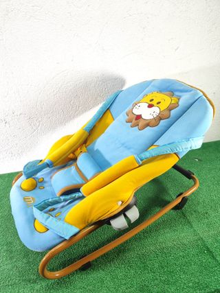 Mecedora hamaca para bebé con diseño de león