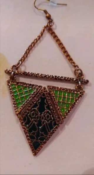 Pendientes Mango Dorado y Verde