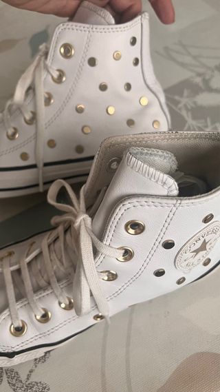 Converse All Star Hi Tachuelas Blancas