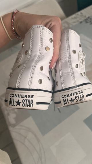 Converse All Star Hi Tachuelas Blancas