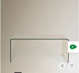 Mesa centro cristal moderna