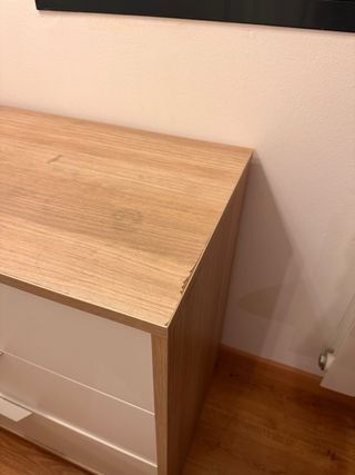 Cajonera Ikea Malm Madera y Blanca