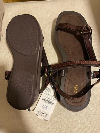 Sandalias Zara Marrón Talla 40