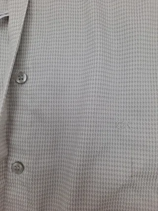Camisa Calvin Klein Gris y Blanca Hombre
