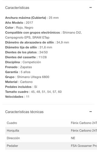 Bicicleta de carretera Ridley Negra