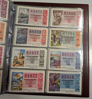 Álbum de decimos de Loteria Nacional 1967-1980