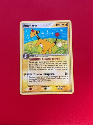 Carta Pokémon Ampharos holo fuerzas ocultas esp