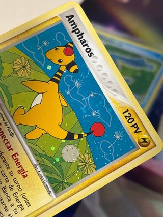 Carta Pokémon Ampharos holo fuerzas ocultas esp