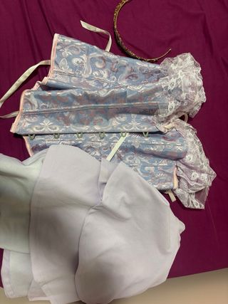 Disfraz Rapunzel, corset talla M falda talla M