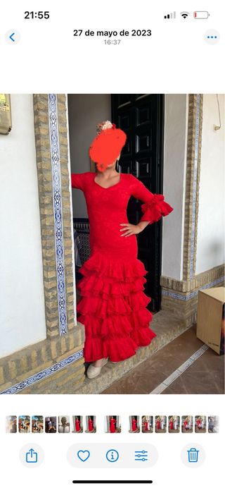 Traje Flamenca Hecho a Medida Talla 38