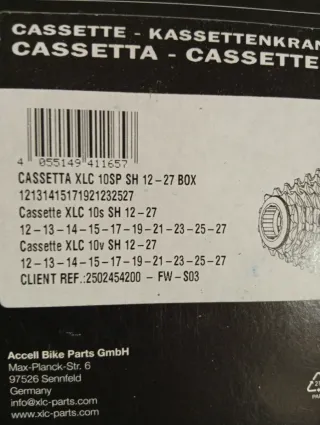 Cassetta 10v 12-27 Shimano HG
