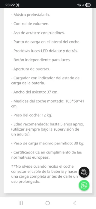 Coche Batería Audi RS e-tron GT Niño