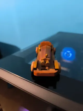 Coche Madera Antiguo Ruedas Giratorias