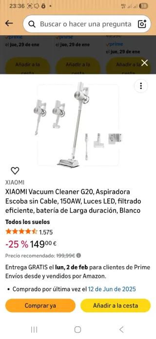 Aspirador Xiaomi Vacuum 150 AW
