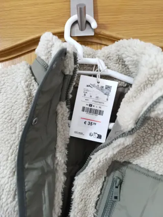 Chaqueta borrego Pull&Bear beige/verde