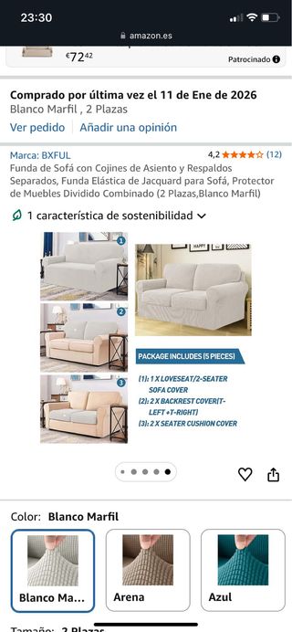 Funda sofá SIN ESTRENAR