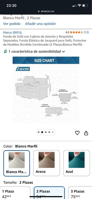 Funda sofá SIN ESTRENAR