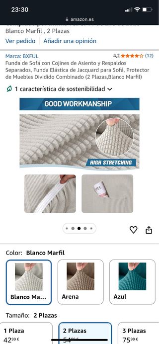 Funda sofá SIN ESTRENAR