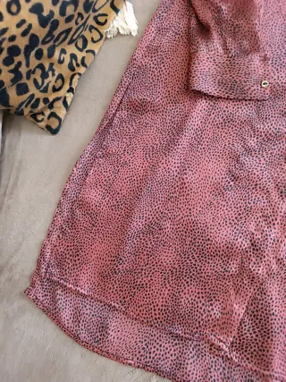 Camicia lunga Zara bordeaux e nera