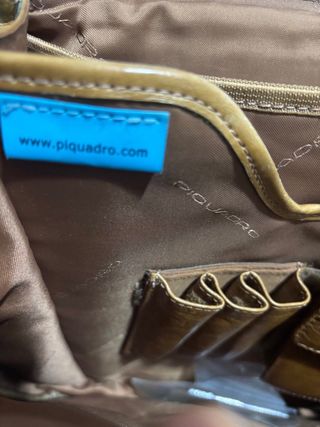 Borsa Piquadro Pelle Marrone Valigetta Blue Square