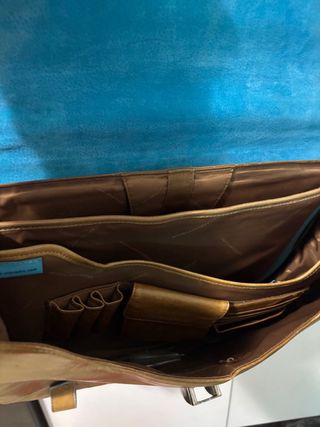 Borsa Piquadro Pelle Marrone Valigetta Blue Square