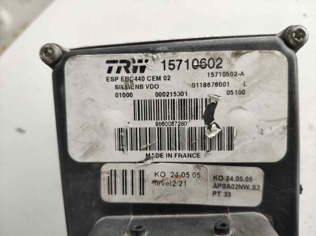 ABS PEUGEOT 407 COUPE 2.0 16V HDi FAP CAT (RHR /