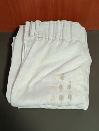 Cortina Riel 200x240cm Beige/Blanco