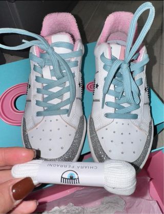 Scarpe Chiara Ferragni Donna Bianco Argento